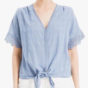 max studio blue blouse size S/C118